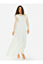 Embellished Chevron Overlay Maxi Dress - 3