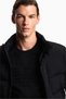 Men's Regular Cut Textured Logo Detailed Round Neck Cotton Short Sleeve Black T-Shirt - 5