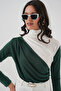 Women's Gathered Detailed Sandy Blouse 1440 - Emerald Green