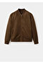 Süet görünümlü bomber ceket - 3