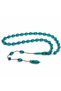 Green Colored Crimped Amber Rosary