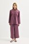 Striped Britli Tensel Shirt and Pants Set Plum - 2