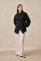Black-Balloon Sleeve Oversize Shirt