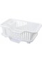 Dish Drying Rack – White Plastic Kitchen Organiser with Slotted Drainboard, 37.7 × 30 × 34 cm - 3