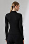Women's Stylish Cut Out Detailed Long Sleeve Body Blouse - 3