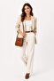Women's Lock Closure Three Compartment Crossbody Shoulder Bag - 3