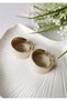 Wide Hoop Steel Earrings Diameter 3. cm – White - 2
