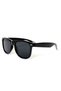 Women's Black Glass Sunglasses with Black Edge and Silver Detail - 4