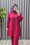 Women's Clothing Large Size Floral Pearl Beaded Crepe Fabric Double Set - 4