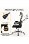 Ergonomic Office Chair, Computer Chair, Comfortable with Flip-Up Armrests, Comfortable Lumbar Support Gaming Chair for Bedroom, Study, Student, Wide Seat -Black - 6