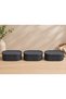 3-Piece Line Oval Striped Storage Container Set 1.2L×3 Microwave and Freezer Compatible - 5