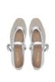 Women's Faux Leather/Textile Lame Ballerina Shoes - 5