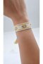 Gold Eye Figure Adjustable Bracelet