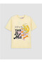 New Season Yellow Crew Neck Winx Club Printed Girls' T-Shirt