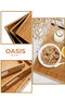3 Pcs Bamboo Serving Tray Set with Handles – Nesting Wooden Breakfast & Coffee Trays - 2