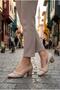 9640 Nur Stone Detailed Comfortable 5 cm Low Heeled Women's Shoes - 2