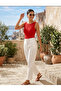 Zero Neckline Thick Strap Blouse Soft Textured Ribbed Undershirt - 2