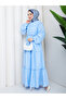 Drawstring Layered Ruffle Dress in Poplin Fabric - 5
