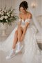 Wedding Dress Shoes Pearl Detailed Ribbon Lace-Up White Bridal Sneakers - 2
