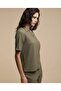 Textured Top With Collared Neck And Short Sleeves - 3