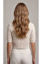 Women's Openwork Short Knitwear Cardigan - 3