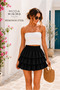 Women's Wrap Skirt Mini Short Summer Mykonos Black and White or 2-Piece Skirt