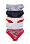 Cotton Wide Brim Lycra Patterned Bato Women's Panties 5 Pack Set 1