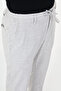Striped Slim Fit Elastic Waist Drawstring Men's Trousers Gray - 38375.26Y - 7