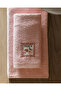 Delven 2-Pack Embroidered 100% Cotton Hand Towels - Powder - 30X45 cm - 3
