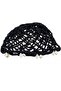 Women's Handcrafted Knitted Beanie Hat Marina Shell Black – Bohemian Summer Accessory with Sea Shells - 5