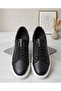 Gd0109 Genuine Leather High Sole White Eva Sole Black Sneaker Shoes Suitable for Long Time Standing - 2
