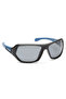 Polarized Sunglasses Blue Frame Smoke Mirror Lens 61mm - P322BK3PV