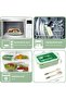 Bento Boxes for Adults,Kids Lunch Boxes,Large Capacity,Microwave Safe,Dishwasher Safe,Freezer Safe,Meal Fruit Snack,1400 ML,Spoon&fork Included,Sage Green - 4