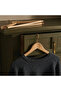 Triple Wooden Premium Tabletop Set — Natural Modern Clothes Hanger with Gold Hooks, Stylish Design