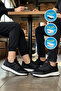 Black-White Breathable Textile Flexible Unisex Sports Shoes g - 2