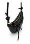 Rope Pendant Detailed Faux Leather Bohemian Croissant Style Vera Women's Crossbody Bag Black - 3