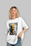 For the Love of Cats 52 Front Cat Printed White Oversize T-Shirt 100% Cotton Unisex Cat Lover Premium Design - 4