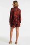 Women's Plus Size Tropical Patterned Oversize Beach Shirt Shorts Set %100 Cotton Stand Collar Daily Casual - 5
