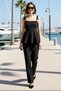 Women's Plus Size Peplum Blouse Pants Set Square Collar Sleeveless Viscose Woven Long Length Daily Casual