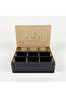 9-Compartment Wooden Tea Box Decorative Laser Cut with Lid Herbal Tea and Shake Tea Organizer Gift - 4