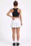 White sports shorts skirt high waist diving fabric swim shorts - 3