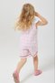 Girl's Woven Suit Collar with Heart Embroidery and Heart Print - 6