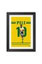 Alayra Pele Poster Legend of Brazilian Football World Cup Winner Poster Framed Painting with Black