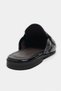 Porly Black Crocodile Patent Leather Flat Sole Women's Loafer Slippers - 7