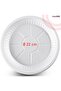 White Disposable Plastic Plates (Pack of 25) | Strong & Durable Round Party Plates for Events (22 cm) - 2