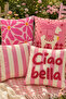 Ciao Bella and Lama Patterned Decorative Throw Pillow Covers Set of 4 Pink Pillows (Double Sided) - 2