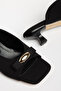 Women's Slippers with Thick Heels and Cony Buckle Accessories - 3