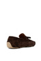 Men's Genuine Suede Brown Tasseled Moccasins - 2