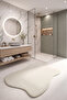 Puffy Amorphous Stone Color Bath Rug Spa Style Thick Plush Soft Shower Front Bath Mat (80X120)