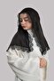 Black Prayer Hijab Scarf Cut Fiber Laced 202211_01 - 2